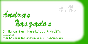 andras naszados business card